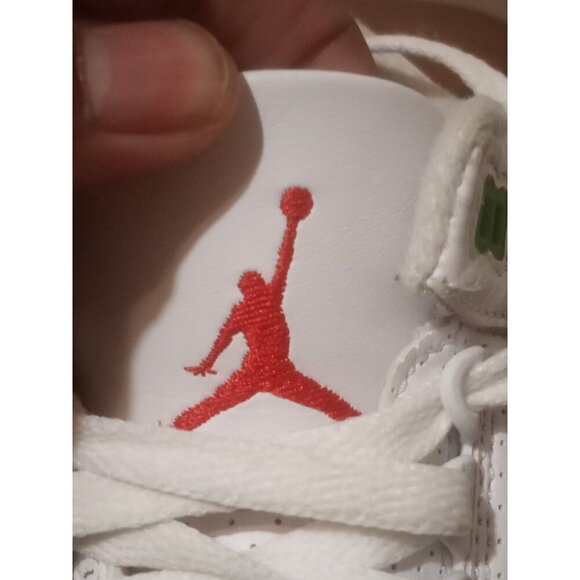 Air Jordan 3 Retro Shoes Womens Size 6 White Cement Lucky Green CK9246-136 OG - Picture 6 of 13